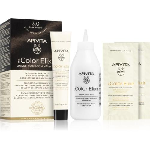 Apivita My Color Elixir βαφή μαλλιών χωρίς αμμωνία απόχρωση 3.0 Dark Brown