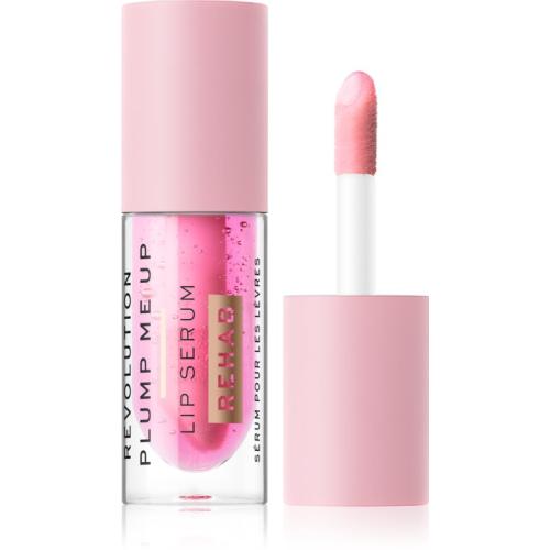 Makeup Revolution Rehab αποκαταστατικός ορός για όγκο των χειλιών απόχρωση Pink Glaze 4,6 μλ