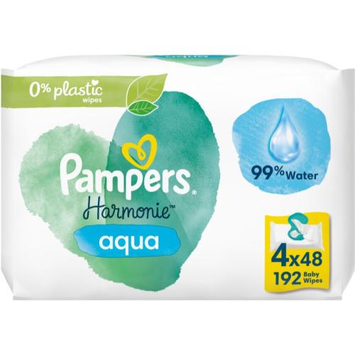 Pampers Harmonie Aqua υγρά μαντηλάκια καθαρισμού για παιδιά 4x48 τμχ