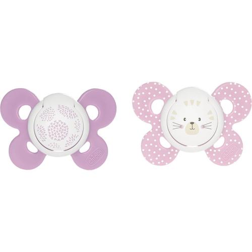 Chicco Physio Comfort 6-16m πιπίλα Girl - Dots/Cat 2 τμχ