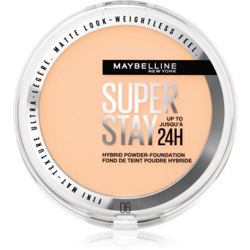 Maybelline SuperStay 24H Hybrid Powder-Foundation συμπαγής πούδρα μεικ απ για ματ εμφάνιση απόχρωση 06 9 γρ