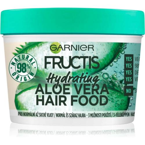 Garnier Fructis Aloe Vera Hair Food ενυδατική μάσκα για κανονικά έως ξηρά μαλλιά 390 ml