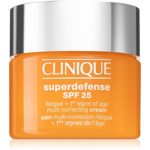 Clinique Superdefense™ SPF 25 Fatigue + 1st Signs Of Age Multi-Correcting Cream κρέμα κατά τα πρώτα σημάδια γήρανσης για μικτή και λιπαρή επιδερμίδα S