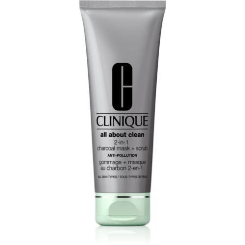 Clinique All About Clean 2-in-1 Charcoal Mask + Scrub καθαριστική μάσκα προσώπου 100 μλ