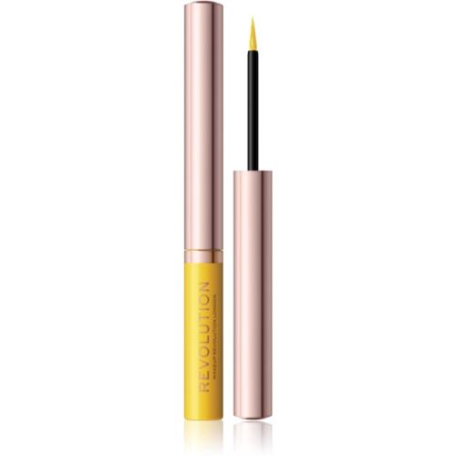 Makeup Revolution Neon Heat υγρό λάινερ ματιών απόχρωση Lemon Yellow 2,4 μλ