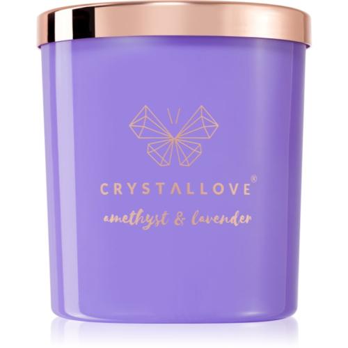 Crystallove Crystalized Scented Candle Amethyst & Lavender αρωματικό κερί 220 γρ