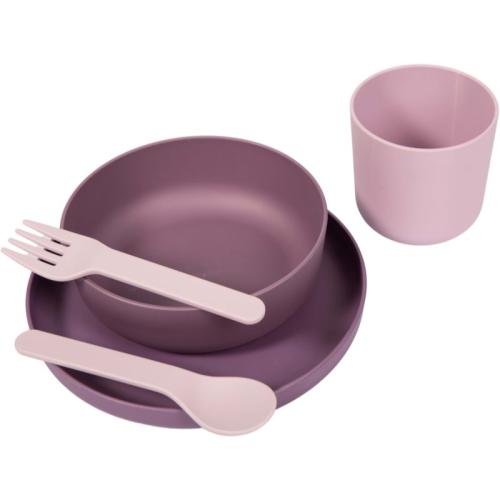 Bo Jungle Tableware Set σετ φαγητού για παιδιά Pink/Purple 5 τμχ