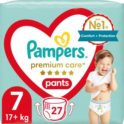 Pampers Premium Care Pants Size 7 πάνα - βρακάκι μιας χρήσης 17+ kg 27 τμχ