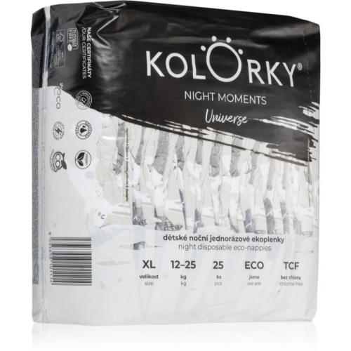 Kolorky Night Moments πάνες μιας χρήσης ECO για πλήρη προστασία κατα τη διάρκεια της νύχτας μέγεθος XL 12-25 kg 25 τμχ