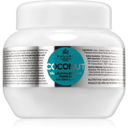 Kallos Coconut θρεπτική μάσκα για αδύναμα μαλλιά 275 μλ