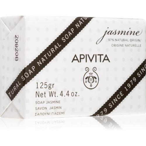 Apivita Natural Soap Jasmine καθαριστικό στερεό σαπούνι 125 γρ