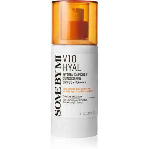 Some By Mi V10 Hyal Hydra Capsule Sunscreen προστατευτική κρέμα για ευαίσθητη και δυσανεκτική επιδερμίδα SPF 50+ 40 ml