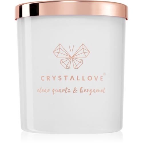 Crystallove Crystalized Scented Candle Clear Quartz & Bergamot αρωματικό κερί 220 γρ