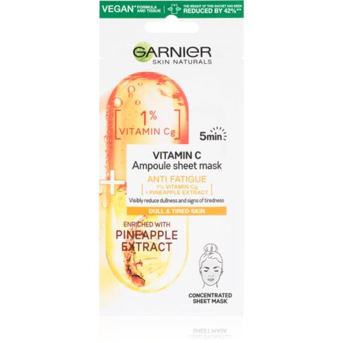 Garnier Skin Naturals Vitamin C φύλλο μάσκας με ενεργοποιητική επίδραση 15 γρ