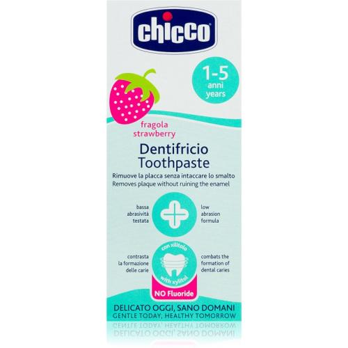 Chicco Toothpaste 1-5 years παιδική οδοντόκρεμα Strawberry 50 μλ