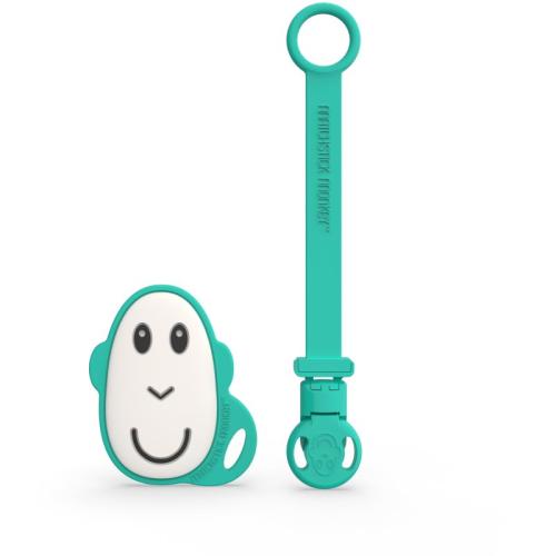 Matchstick Monkey Flat Face Teether & Soother Clip σετ δώρου Green(για παιδιά)