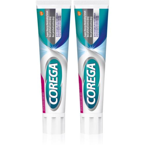 Corega Extra Strong No Flavour κρέμα σταθεροποίησης για οδοντικές προσθέσεις 2x70 γρ