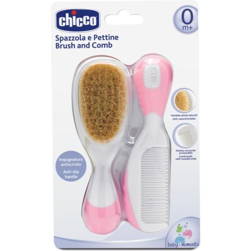 Chicco Baby Moments Σετ για τα μαλλιά 0m+ Pink