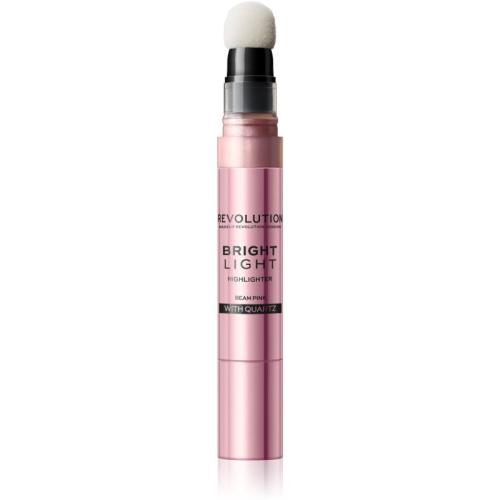 Makeup Revolution Bright Light κρεμώδες λαμπρυντικό απόχρωση Beam Pink 3 ml