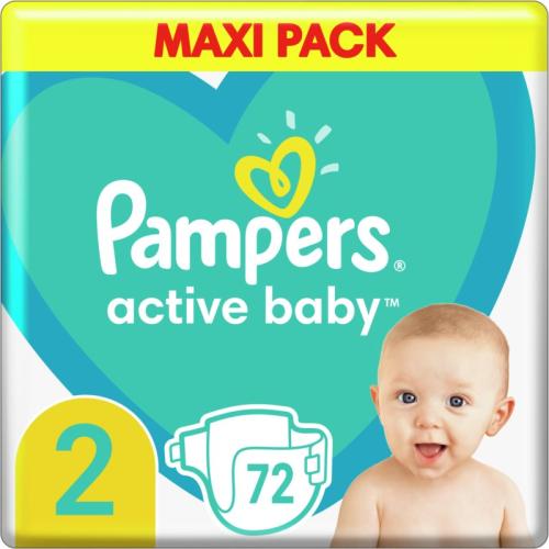 Pampers Active Baby Size 2 πάνες μίας χρήσης 4-8 kg 72 τμχ