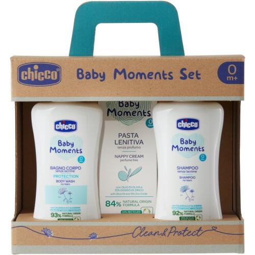 Chicco Baby Moments Clean & Sweet σετ δώρου (για παιδιά από τη γέννηση)