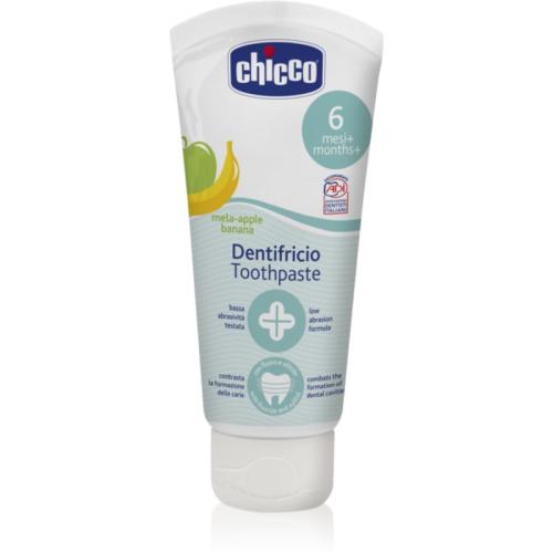 Chicco Oral Care Toothpaste παιδική οδοντόκρεμα γεύση Apple & Banana 6 m+ 50 ml