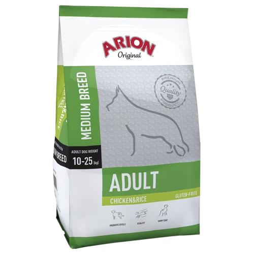 Arion Original Adult Medium Breed, κοτόπουλο και ρύζι - 2 x 12 kg
