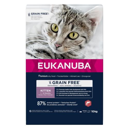 Eukanuba Kitten Grain Free Πλούσια σε Σολομό - 10 kg