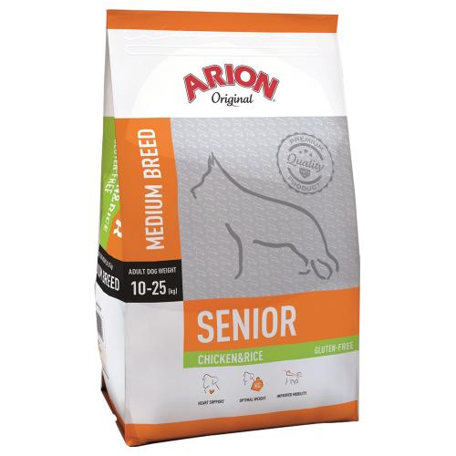 Arion Original Senior Medium Breed, κοτόπουλο και ρύζι - 12 kg
