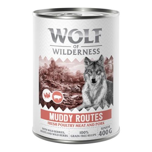 Wolf of Wilderness Senior “Expedition” 6 x 400 g - Muddy Routes - Πουλερικά με χοιρινό κρέας