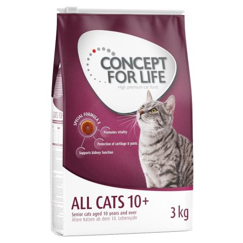 Πακέτο Προσφοράς: Concept for Life Ξηρά Τροφή σε Προνομιακή Τιμή - All Cats 10+ - Βελτιωμένη Συνταγή! (3 x 3 kg)