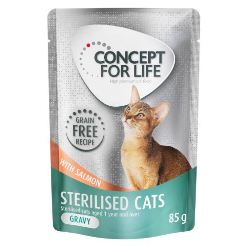 Concept for Life Sterilised Cats Σολομός Χωρίς Δημητριακά - σε Σάλτσα - 48 x 85 g