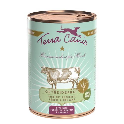 Πακέτο Προσφοράς Terra Canis Grain-Free 12 x 400 g - Βοδινό με κολοκυθάκια, κολοκύθα & ρίγανη