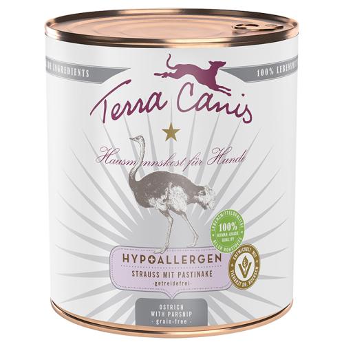 Πακέτο Προσφοράς Terra Canis Hypoallergen 12 x 800 g - Στρουθοκάμηλος με παστινάκι