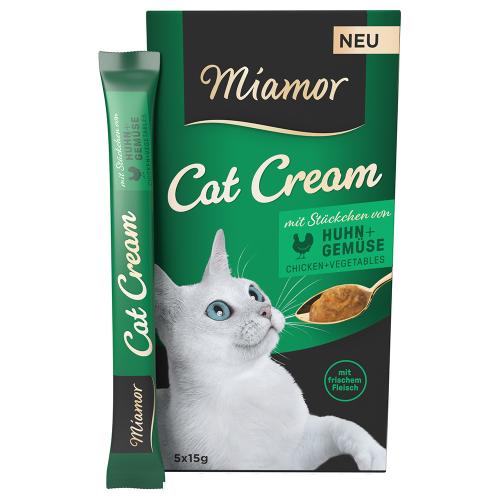 Miamor Cat Cream Κοτόπουλο + Λαχανικά - Πακέτο Προσφοράς: 55 x 15 g