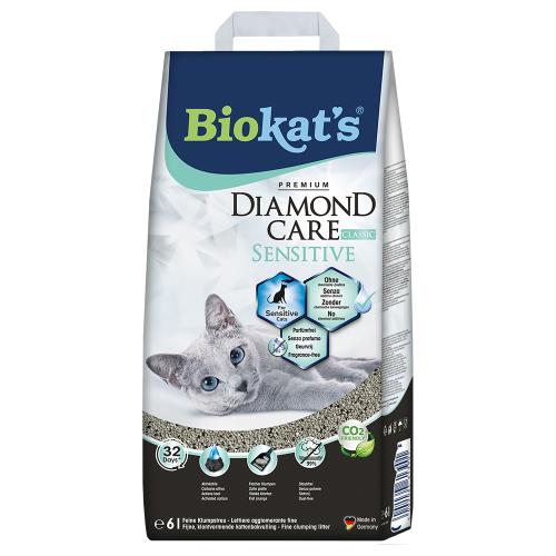 Biokat's Diamond Care Sensitive Classic Άμμος για Γάτες - 2 x 6 l