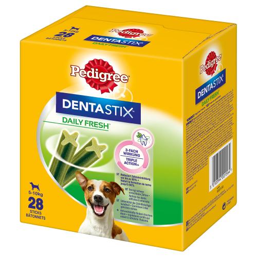Πακέτο Προσφοράς: 168 τμχ. Pedigree DentaStix Daily Oral Care / Fresh - Fresh - για μικρόσωμους σκύλους (5-10 kg)