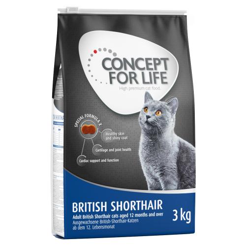 Πακέτο Προσφοράς: Concept for Life Ξηρά Τροφή σε Προνομιακή Τιμή - British Shorthair - Βελτιωμένη Συνταγή! (3 x 3 kg)