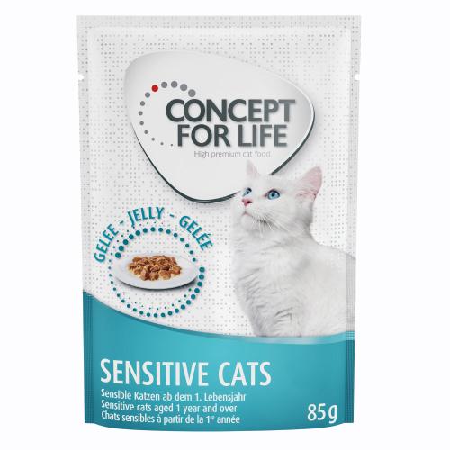 Πακέτο Προσφοράς Concept for Life 24 x 85 g - Sensitive Cats - σε Ζελέ
