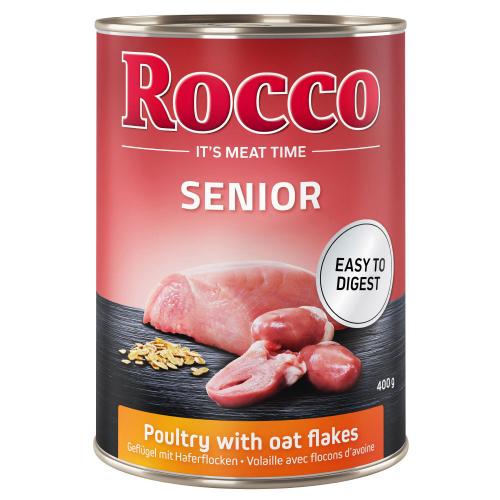 Rocco Senior 6 x 400 g - Πουλερικά & νιφάδες βρώμης