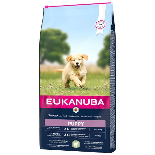 Eukanuba Puppy Large & Giant Breed Αρνί & Ρύζι - Πακέτο Προσφοράς: 2 x 12 kg