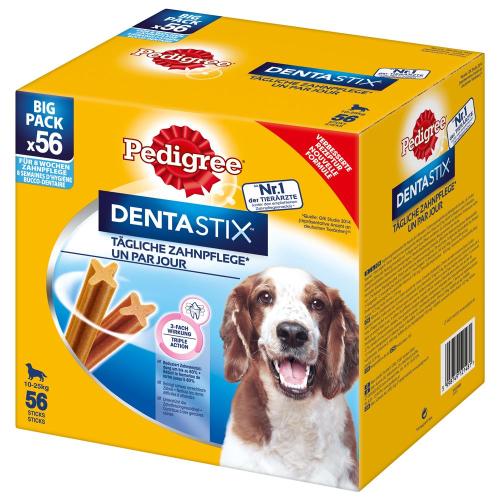 Πακέτο Προσφοράς: 168 τμχ. Pedigree DentaStix Daily Oral Care / Fresh - Dentastix x 112 + Dentastix Fresh x 56 - για μεγαλόσωμους σκύλους (>25 kg)