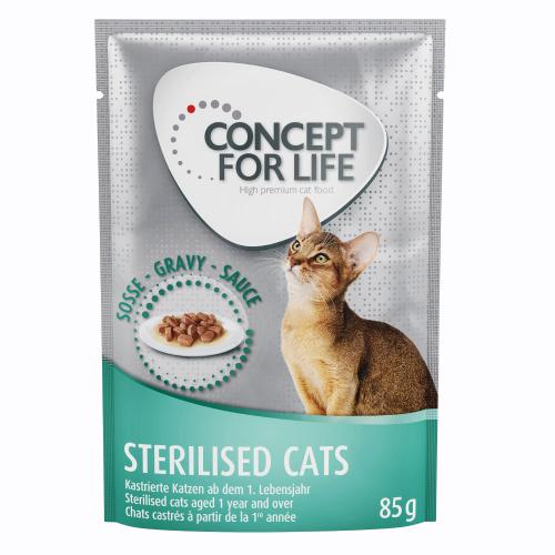 Πακέτο Προσφοράς Concept for Life 48 x 85 g - Sterilised Cats - σε Σάλτσα