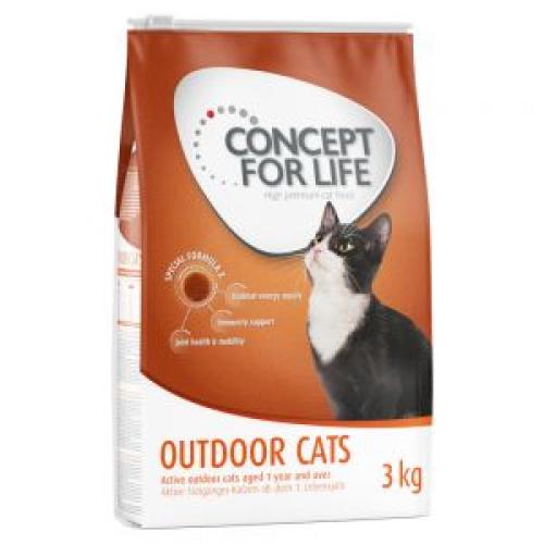 Πακέτο Προσφοράς: Concept for Life Ξηρά Τροφή σε Προνομιακή Τιμή - Outdoor Cats - Βελτιωμένη Συνταγή! (3 x 3 kg)