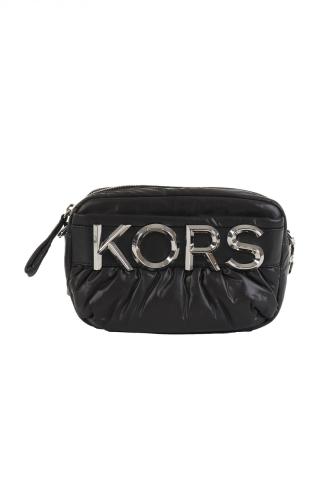 MICHAEL KORS ΤΣΑΝΤΑΚΙ CROSSBODY/ΩΜΟΥ LEONIE LOGO ΜΑΥΡΟ