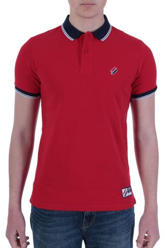SUPERDRY POLO PIQUE SPORTSTYLE TWIN TIPPED ΚΟΚΚΙΝΟ
