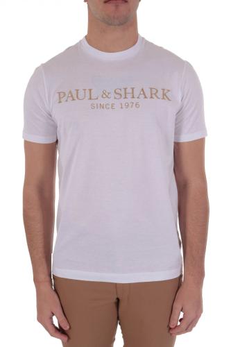 PAUL&SHARK T-SHIRT LOGO ΛΕΥΚΟ