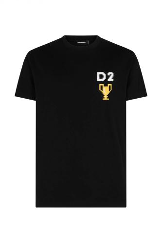 DSQUARED2 T-SHIRT COOL FIT TEE ΜΑΥΡΟ