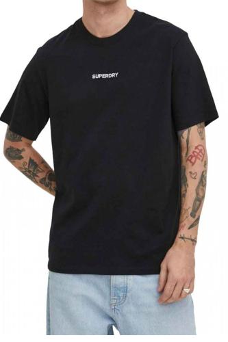 Ανδρική Μπλούζα SUPERDRY M6010803A-02A Μαύρο