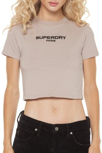 T-Shirt Sport Luxe Graphic Fitted Top SUPERDRY